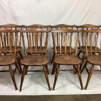 820  Set of 8 Cushman Colonial Maple Chairs