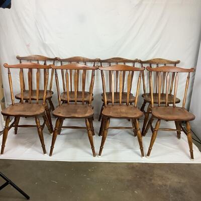 820  Set of 8 Cushman Colonial Maple Chairs