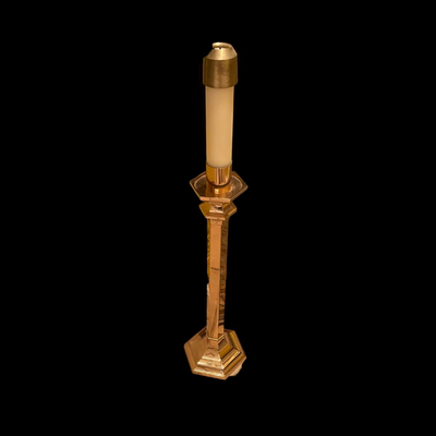 Bronze Paschal Candle with Ugo Buonamici Engraved on it