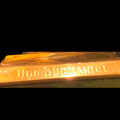 Bronze Paschal Candle with Ugo Buonamici Engraved on it