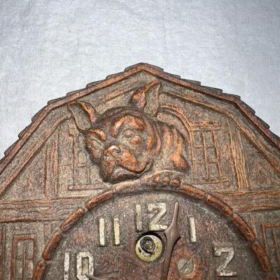 Antique Keebler Clock Co. Cuckoo Clock Terrier