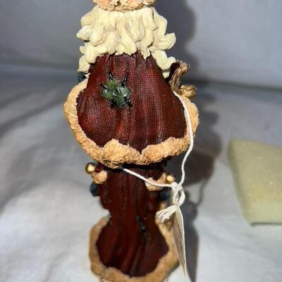 Boyd's Bears Ceramic Christmas Santa Decoration In Box