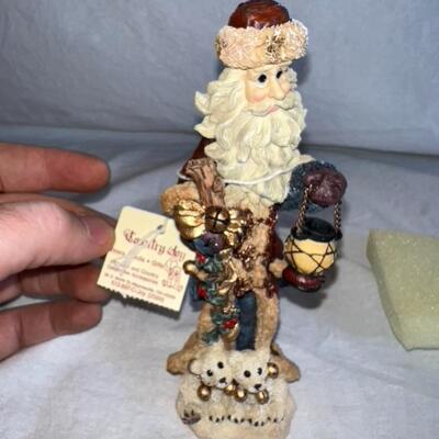 Boyd's Bears Ceramic Christmas Santa Decoration In Box