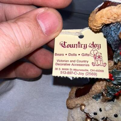 Boyd's Bears Ceramic Christmas Santa Decoration In Box