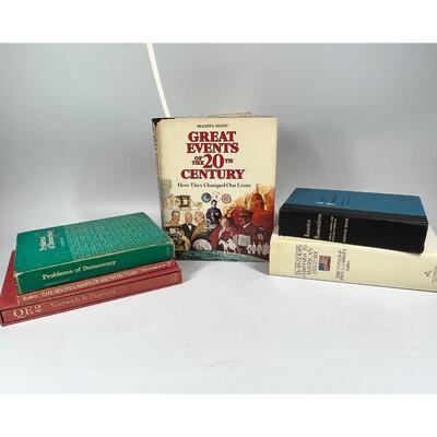 Lot of Collectible History Books America Remembers, American History, Problems of Democracy, Queen Elizabeth, & More