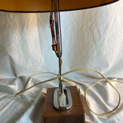 Vintage Horse Lamp w/Stirrup and Wood Base