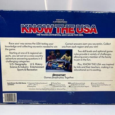 Retro Know The USA The Transcontinental Quiz Game for Kids