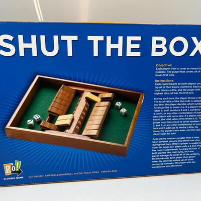 Shut The Box Solid Wood Strategic Numbers Board Game