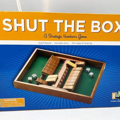 Shut The Box Solid Wood Strategic Numbers Board Game