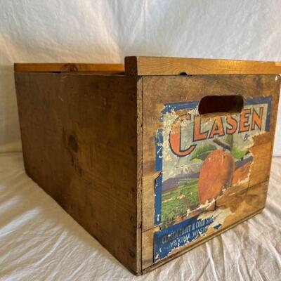 Antique Clasen Fruit Wooden Crate