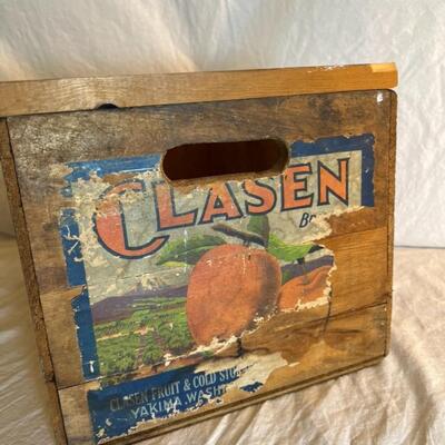 Antique Clasen Fruit Wooden Crate