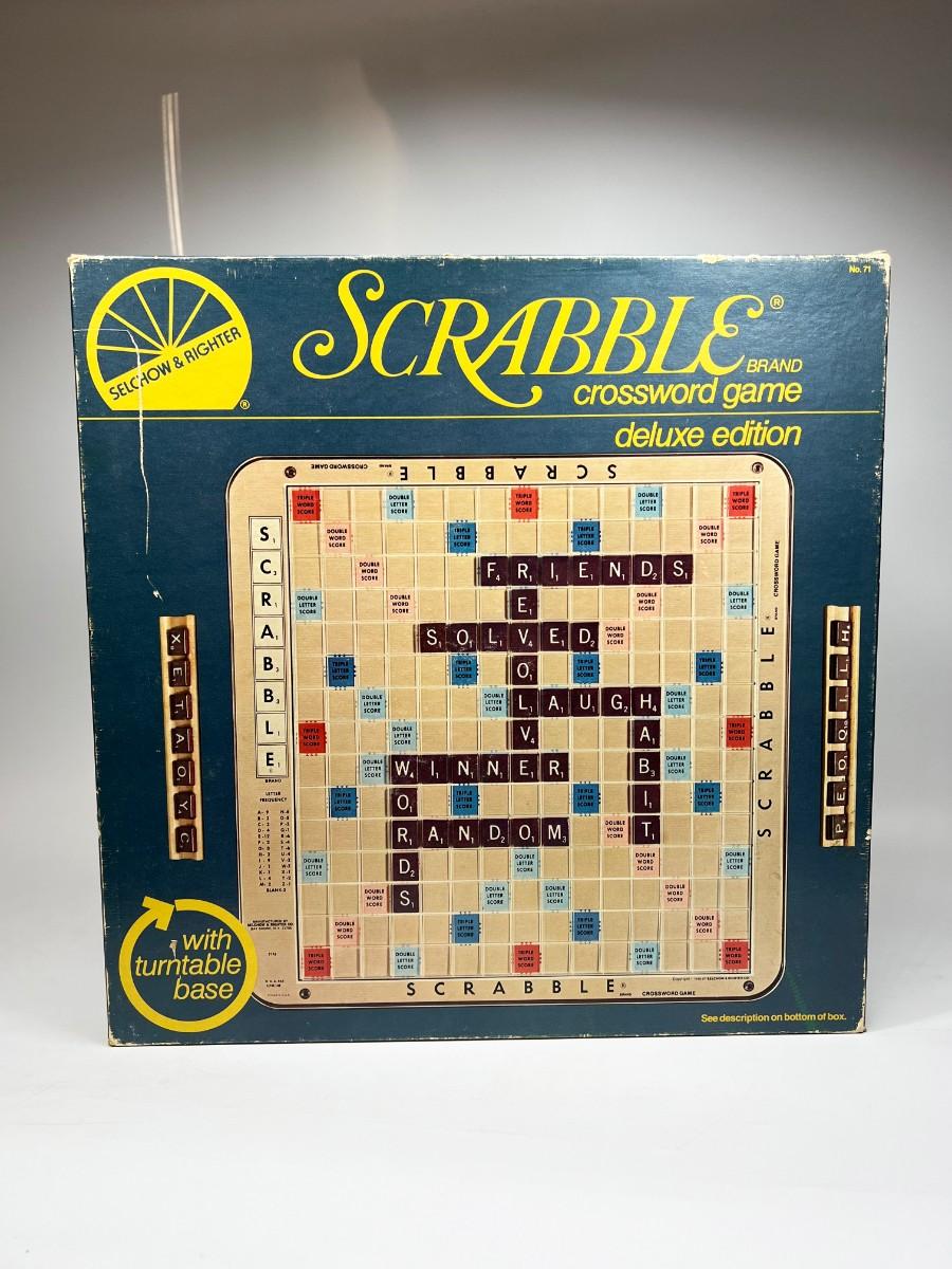 Retro Scrabble Deluxe Edition with Turntable Base by Selchow & Righter