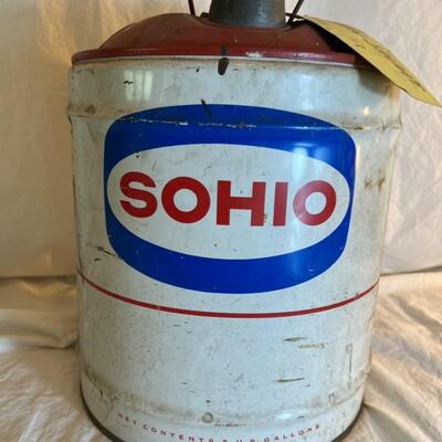 Metal Sohio 5 Gallon Gas Jug