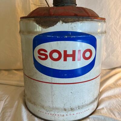 Metal Sohio 5 Gallon Gas Jug