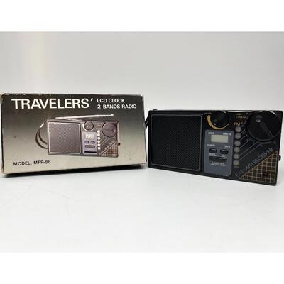 Vintage Retro Travelers' LCD Clock Radio