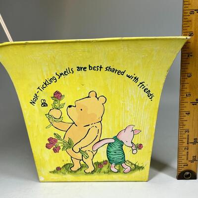 Small Winnie the Pooh & Piglet Yellow Indoor Outdoor Flower Planter