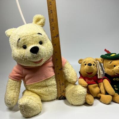 Lot of Various Collectible Winnie the Pooh Plush Toys The Disney Store, Mouseketoys, and More