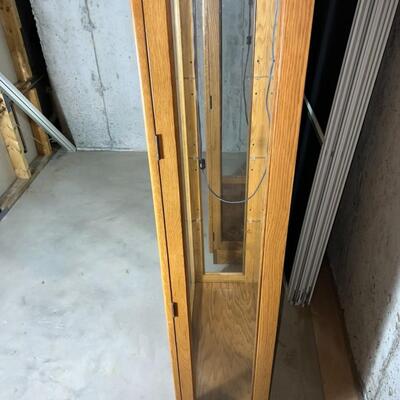 2 Standing Mirrored Glass Shadow/Display Cabinets
