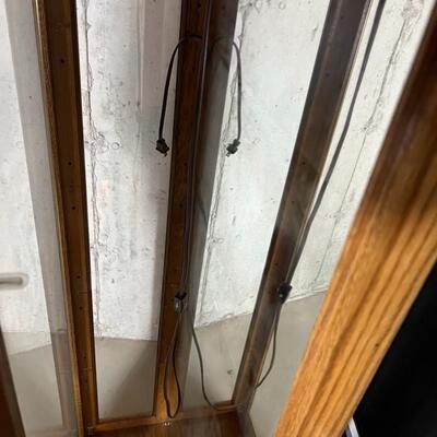 2 Standing Mirrored Glass Shadow/Display Cabinets