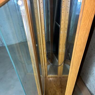 2 Standing Mirrored Glass Shadow/Display Cabinets