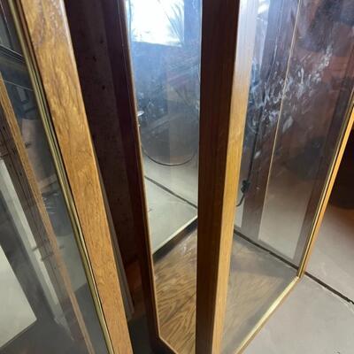 2 Standing Mirrored Glass Shadow/Display Cabinets