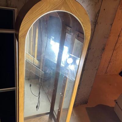 2 Standing Mirrored Glass Shadow/Display Cabinets