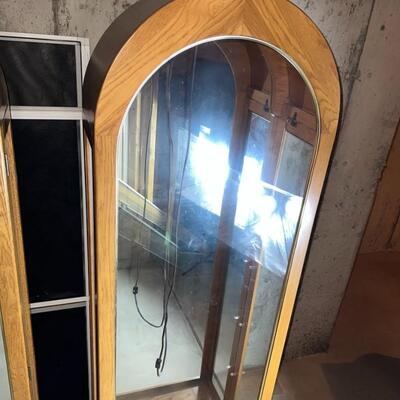2 Standing Mirrored Glass Shadow/Display Cabinets