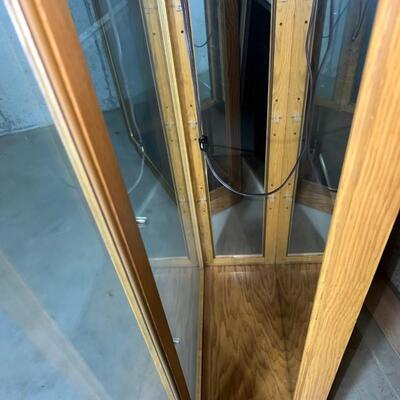 2 Standing Mirrored Glass Shadow/Display Cabinets