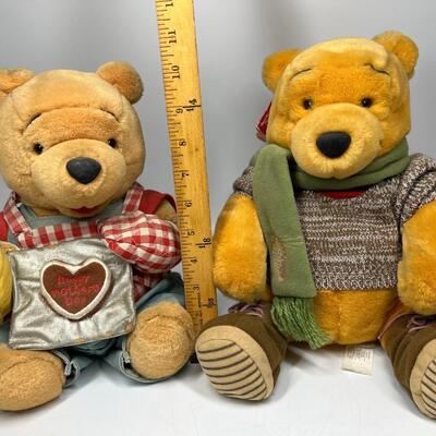 Pair of Collectible Exclusive Disney Store Winnie the Pooh Plushies Stuffed Animals