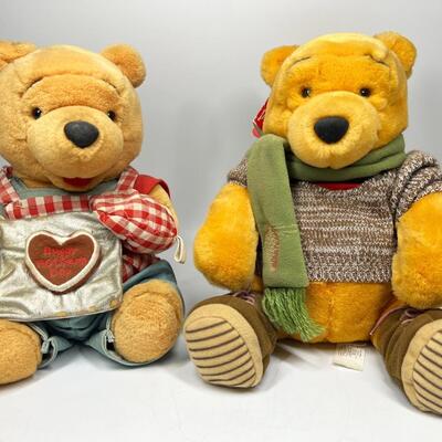Pair of Collectible Exclusive Disney Store Winnie the Pooh Plushies Stuffed Animals