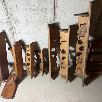 Wooden Heart Shelf Lot