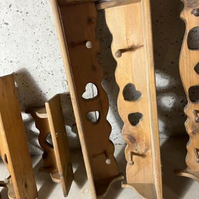 Wooden Heart Shelf Lot