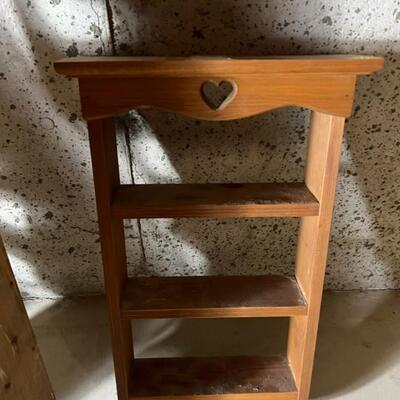 Wooden Heart Shelf Lot