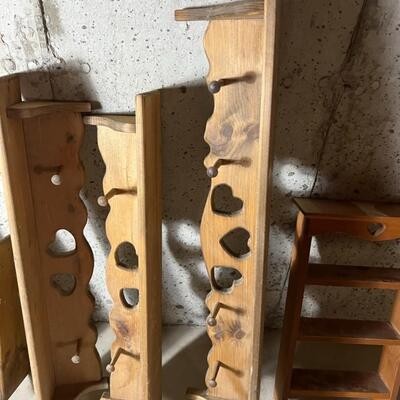 Wooden Heart Shelf Lot
