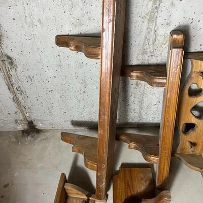 Wooden Heart Shelf Lot