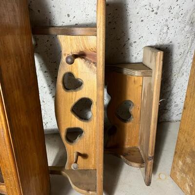 Wooden Heart Shelf Lot