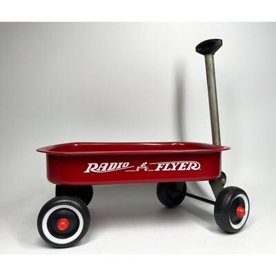 Small Red Metal Radio Flyer Wagon Doll Display Size