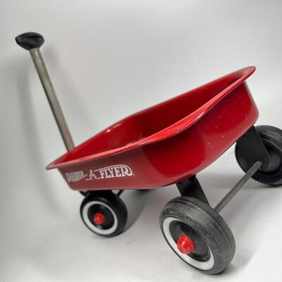 Small Red Metal Radio Flyer Wagon Doll Display Size