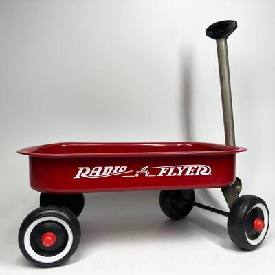 Small Red Metal Radio Flyer Wagon Doll Display Size