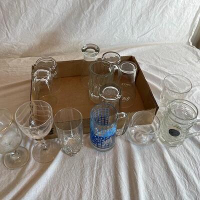 Huge Glass and Wine Glass Shot Glass Lot