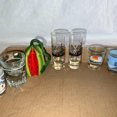 Huge Glass and Wine Glass Shot Glass Lot