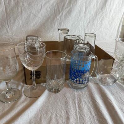 Huge Glass and Wine Glass Shot Glass Lot