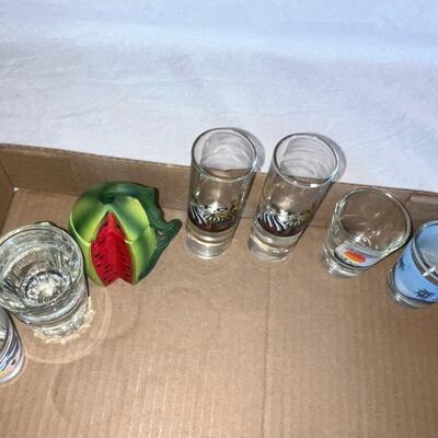 Huge Glass and Wine Glass Shot Glass Lot