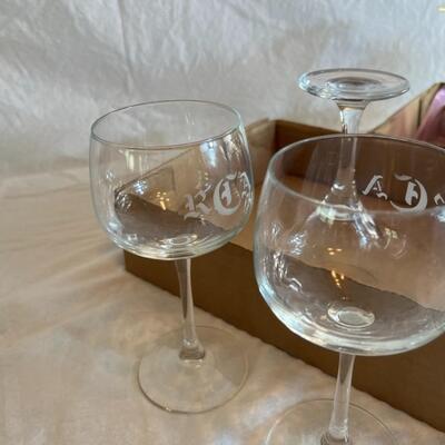 Huge Glass and Wine Glass Shot Glass Lot