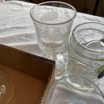 Huge Glass and Wine Glass Shot Glass Lot