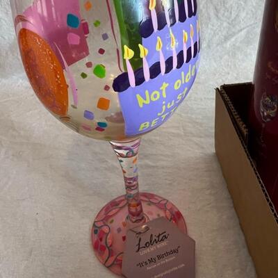 Huge Glass and Wine Glass Shot Glass Lot