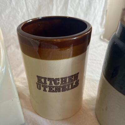 Kitchen Pottery Jars Lot