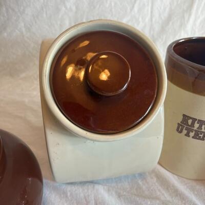 Kitchen Pottery Jars Lot