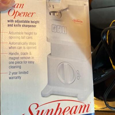 Huge Kitchen Lot Knives, Foodsaver, Iced Tea Pot, Vintage Pans, Straw Holder Can Opener and More