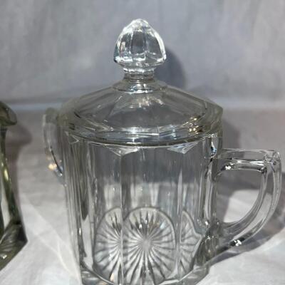 Vintage Cream and Sugar Glassware